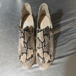 Cole Haan Black and Cream Snakeskin Flats